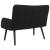 Canapea cu două locuri Negru 115 x 61 x 87 cm Catifea GartenMobel Dekor