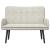 Canapea cu două locuri Crem 115 x 61 x 87 cm Catifea GartenMobel Dekor