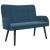 Canapea cu două locuri albastru 115 x 61 x 87 cm Catifea GartenMobel Dekor