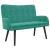 Canapea cu două locuri Turcoaz 115 x 61 x 87 cm Catifea GartenMobel Dekor