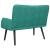 Canapea cu două locuri Turcoaz 115 x 61 x 87 cm Catifea GartenMobel Dekor