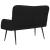 Canapea cu două locuri Negru 115 x 61 x 87 cm țesătură GartenMobel Dekor