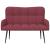Canapea cu două locuri bordo 115 x 61 x 87 cm țesătură GartenMobel Dekor
