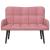 Canapea cu două locuri Roz 115 x 61 x 87 cm Catifea GartenMobel Dekor