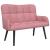 Canapea cu două locuri Roz 115 x 61 x 87 cm Catifea GartenMobel Dekor