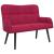 Canapea cu două locuri bordo 115 x 61 x 87 cm Catifea GartenMobel Dekor