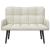 Canapea cu două locuri Crem 115 x 61 x 87 cm Catifea GartenMobel Dekor