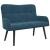 Canapea cu două locuri albastru 115 x 61 x 87 cm Catifea GartenMobel Dekor