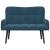 Canapea cu două locuri albastru 115 x 61 x 87 cm Catifea GartenMobel Dekor