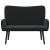 Canapea cu două locuri Negru 115 x 61 x 87 cm Catifea GartenMobel Dekor