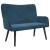 Canapea cu două locuri albastru 115 x 61 x 87 cm Catifea GartenMobel Dekor