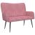 Canapea cu două locuri Roz 115 x 61 x 87 cm Catifea GartenMobel Dekor