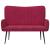 Canapea cu două locuri bordo 115 x 61 x 87 cm Catifea GartenMobel Dekor