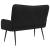 Canapea cu două locuri Negru 115 x 61 x 87 cm Catifea GartenMobel Dekor