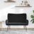 Canapea cu două locuri Negru 115 x 61 x 87 cm Catifea GartenMobel Dekor