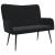 Canapea cu două locuri Negru 115 x 61 x 87 cm Catifea GartenMobel Dekor