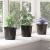 Vaza pentru flori 200 pcs Negru Ø 15 x 13 cm Plastic GartenMobel Dekor