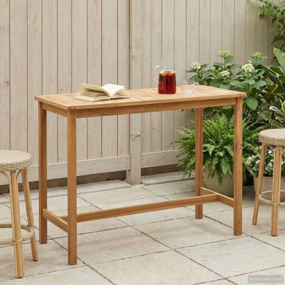 Masă de bar natural 150 x 75 x 105 cm Lemn solid de tec GartenMobel Dekor