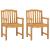 Scaun pentru Grădină 2 pcs natural 58 x 60 x 93 cm GartenMobel Dekor