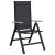 Scaune de grădină rabatabile 2 pcs Negru 58 x 73 x 111,5 cm GartenMobel Dekor