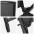 Scaune de grădină rabatabile 2 pcs Negru 58 x 71 x 112 cm GartenMobel Dekor