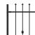 Gard cu țărușe Asten Negru 200 x 150 cm GartenMobel Dekor