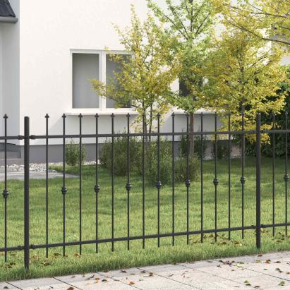 Gard cu țărușe Asten Negru 200 x 150 cm GartenMobel Dekor
