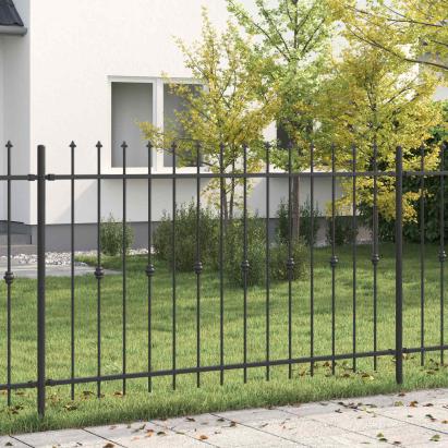 Gard cu țărușe Asten Negru GartenMobel Dekor