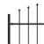 Gard cu țărușe Asten Negru 200 x 200 cm GartenMobel Dekor