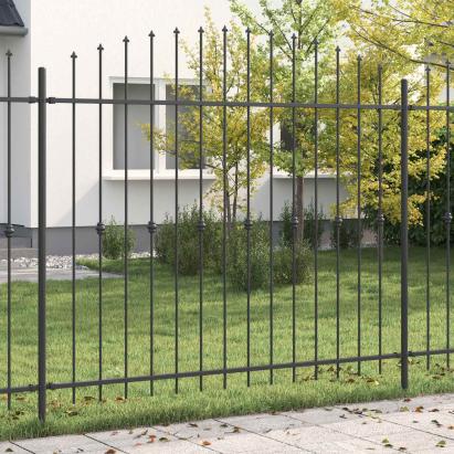 Gard cu țărușe Asten Negru 200 x 200 cm GartenMobel Dekor