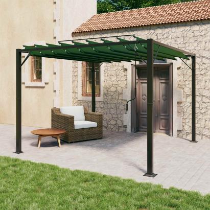 Gazebo cu acoperiș mobil Verde 3 x 3 x 2,14 m GartenMobel Dekor