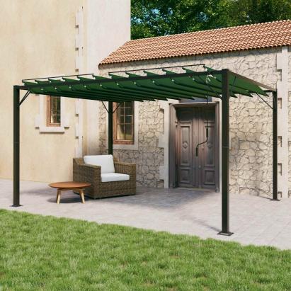 Gazebo cu acoperiș mobil Verde 3 x 4 x 2,14 m GartenMobel Dekor