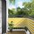 Ecran de balcon Galben și alb 75 x 200 cm GartenMobel Dekor