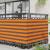 Paravan balcon intimitate portocaliu maro 100x800 cm, material Oxford