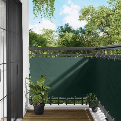 Ecran de balcon verde inchis 100x700 cm din material Oxford, rezistent UV