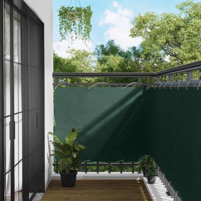 Ecran de balcon verde închis 110x800 cm, material Oxford, rezistent UV