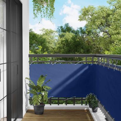 Ecran de balcon albastru 75 x 200 cm Oxford alu acoperit cu PU GartenMobel Dekor