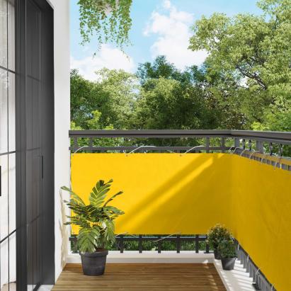Ecran de balcon galben 75x200 cm, rezistent UV, impermeabil