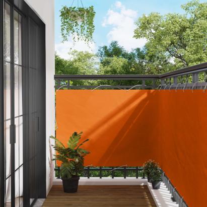 Ecran de balcon portocaliu 110x200 cm, material Oxford, rezistent UV