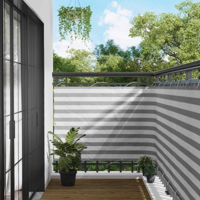 Ecran de balcon gri-alb 120x1000 cm, rezistent UV si apa