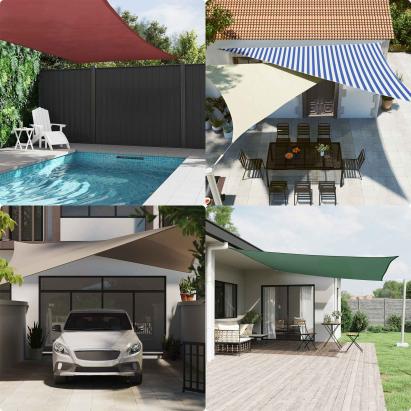 Pânză de umbră Albastru și Alb 6 x 2,5 m 100% poliester Oxford GartenMobel Dekor