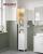Dulap baie ingust VASAGLE cu LED, rafturi reglabile, 30x30x170 cm, alb