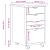 Cabinet mobil cu roata Maro 34 x 39 x 56 cm Lemn masiv de pin GartenMobel Dekor