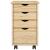Cabinet mobil cu roata Maro 34 x 39 x 56 cm Lemn masiv de pin GartenMobel Dekor