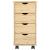 Cabinet mobil cu roata Maro 65,5 x 34 x 39 cm Lemn de pin masiv GartenMobel Dekor