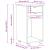 Cabinet mobil cu roata Maro 34 x 39 x 65,5 cm Lemn masiv de pin GartenMobel Dekor