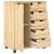 Cabinet mobil cu roata Maro 63,5 x 39 x 79 cm Lemn de pin masiv GartenMobel Dekor