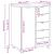 Cabinet mobil cu roata Maro 63,5 x 39 x 79 cm Lemn de pin masiv GartenMobel Dekor