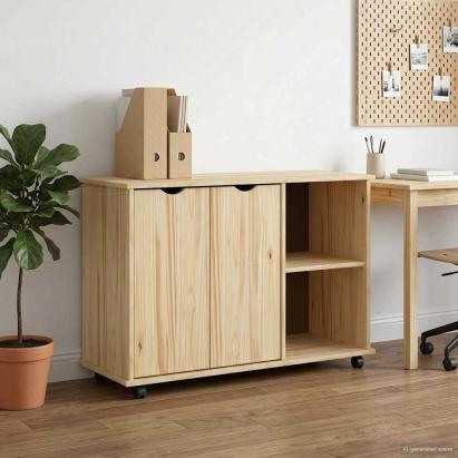 Cabinet mobil Maro 100 x 39 x 65,5 cm Lemn de pin masiv GartenMobel Dekor