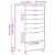 Dulap mobil cu sertare MOSS Lac transparent 53 x 39 x 103 cm GartenMobel Dekor